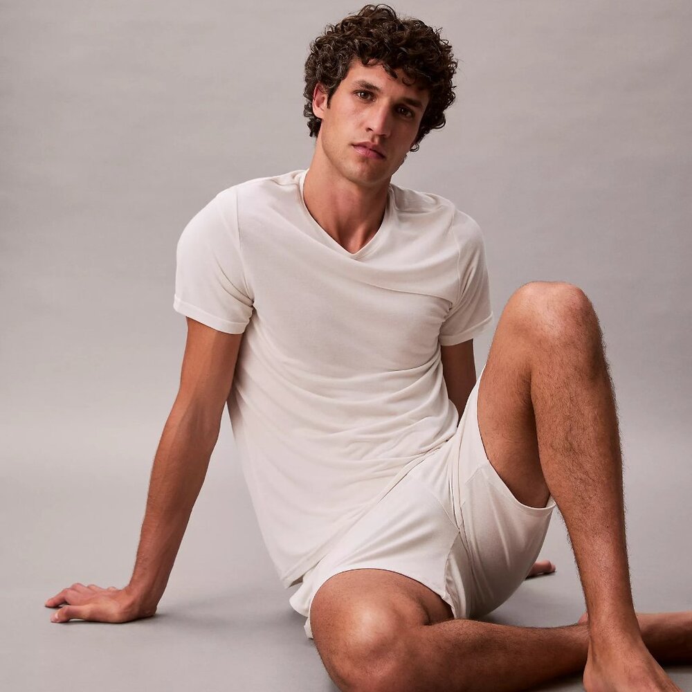 New! Modal Pique Loungewear - Modal Pique Classic T-Shirt & Sleep Shorts - Large